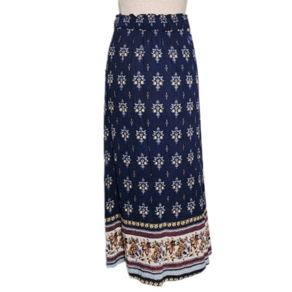 FRENCH LAUNDRY Maxi Skirt with Pockets Dark Blue Size M - Picture 7 of 9